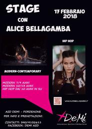 Locandina stage con Alice Bellagamba